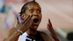 Faith Kipyegon breaks women’s 1500m world record as Laura Muir