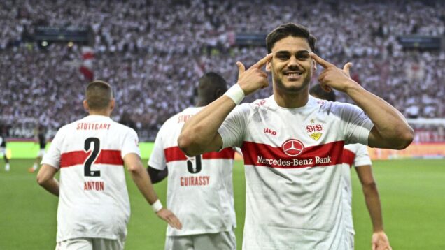 Stuttgart hammers 10-man Hamburg to take relegation playoff advantage