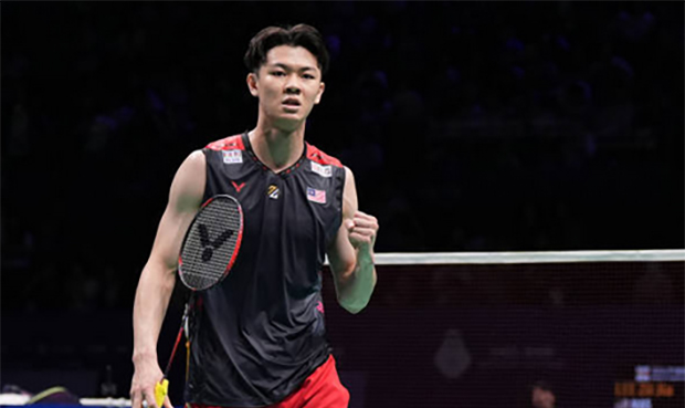 Lee Zii Jia advances to the 2024 Badminton Asia Championships quarterfinals. (Photo: Fred Lee/Getty Images)