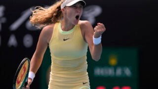 Mirra Andreeva, 16-year-old Russian, fights off match point, advances in